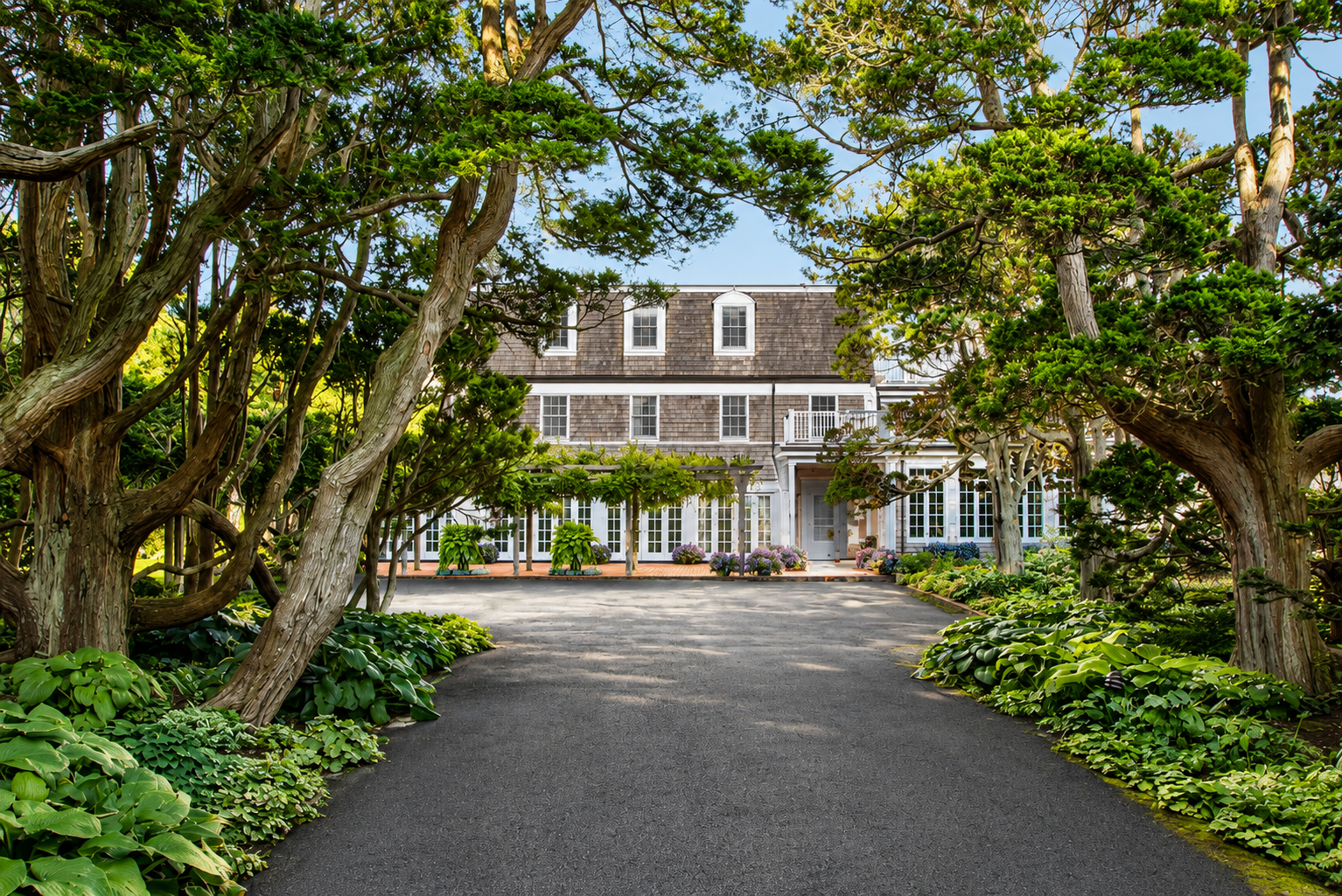 50 Gin Lane — approach through mature trees